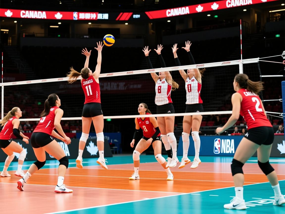 加拿大女子排球队横扫对手,晋级 第1张